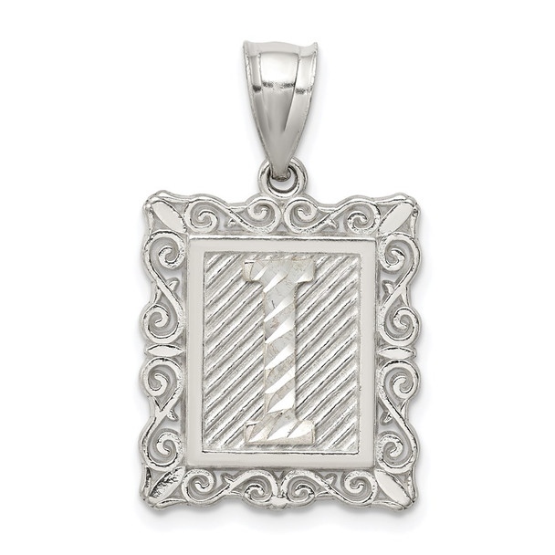 Sterling Silver Initial I Pendant QC2770I