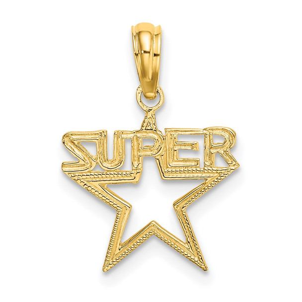 14k Yellow Gold Super Star Pendant