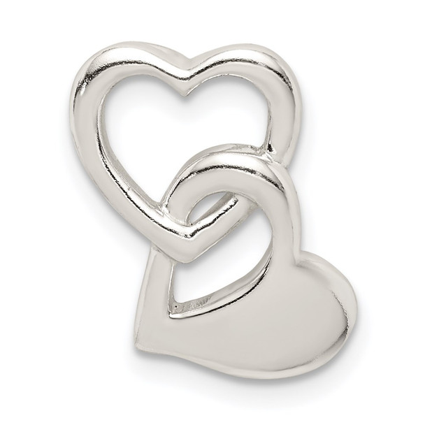 Sterling Silver Intertwined Hearts Slide
