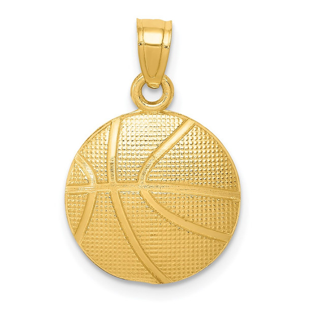 14k Yellow Gold Basketball Pendant C3774