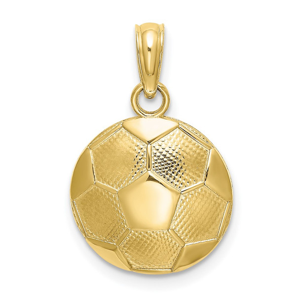 10k Yellow Gold Soccer Ball Pendant 10k5434