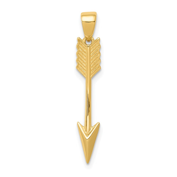 14k Yellow Gold Polished Arrow Pendant K5404