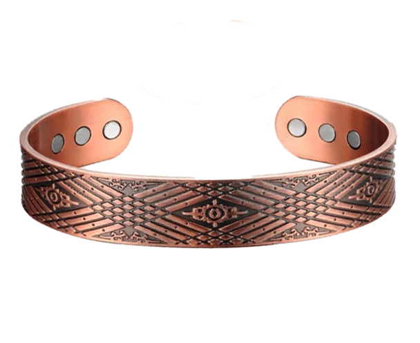 Crossroads - Solid Copper Magnetic Cuff Bracelet