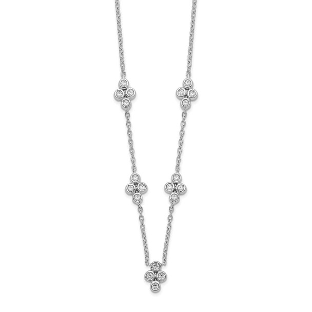14k White Gold 5-station Diamond 18in Necklace PM8564-025-WA