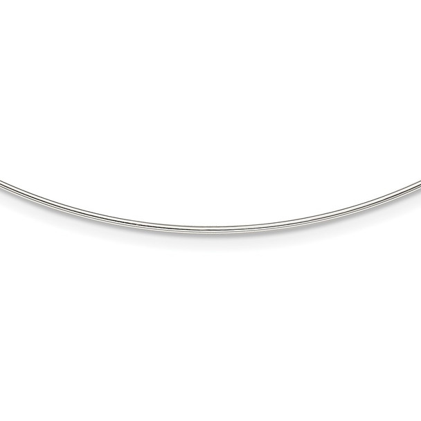 Sterling Silver Solid Polished 1.2mm Neck Wire Necklace