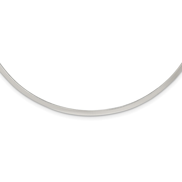 Sterling Silver Polished 3mm Neck Collar Necklace
