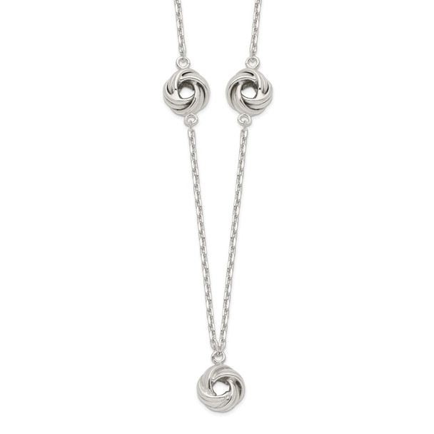 Sterling Silver Love Knot Necklace