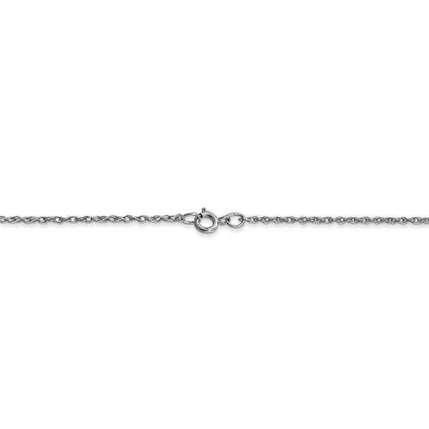 16" 14k White Gold .95 mm Carded Cable Rope Chain Necklace