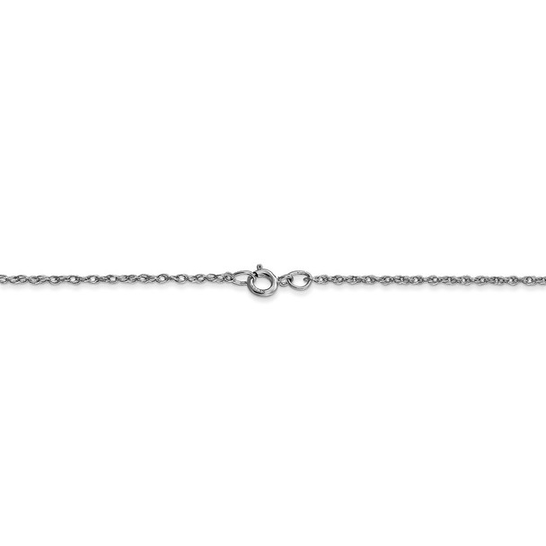 24" 14k White Gold .95 mm Carded Cable Rope Chain Necklace