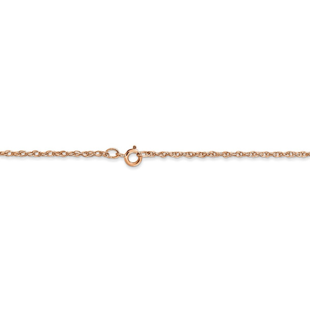 18" 14k Rose Gold 1.15mm Carded Cable Rope Chain Necklace