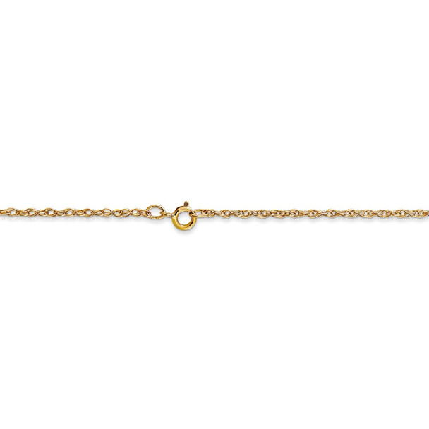 20" 14k Yellow Gold 1.15mm Carded Cable Rope Chain Necklace