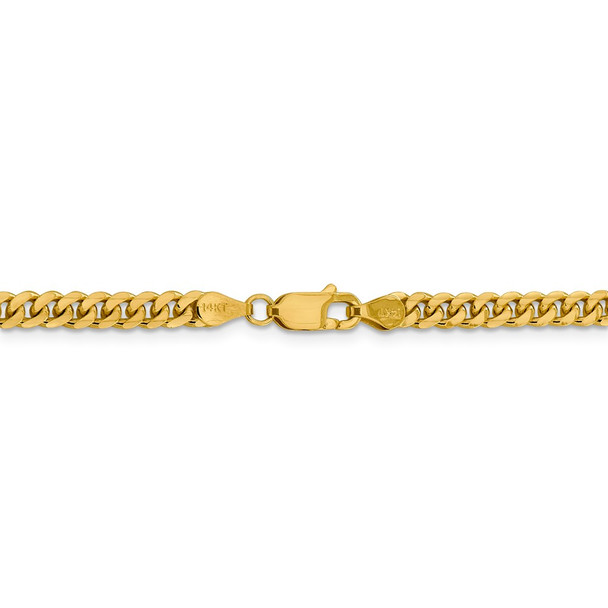 24" 14k Yellow Gold 4.25mm Solid Miami Cuban Chain Necklace