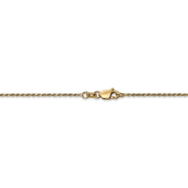 18" 14k Yellow Gold 1.15mm Diamond-cut Machine-made Rope Chain Necklace