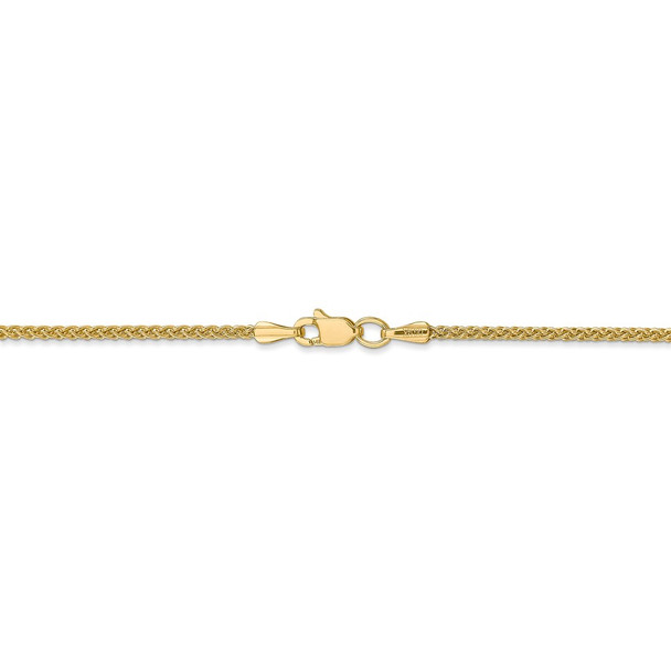 16" 14k Yellow Gold 1.55mm Semi-Solid Wheat Chain Necklace