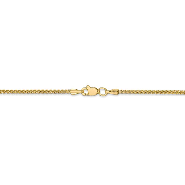 18" 14k Yellow Gold 1.55mm Semi-Solid Wheat Chain Necklace