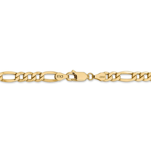 16" 14k Yellow Gold 5.75mm Semi-Solid Figaro Chain Necklace