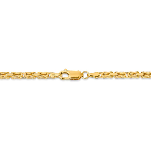24" 14k Yellow Gold 2.5mm Byzantine Chain Necklace