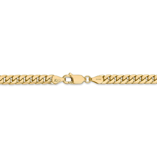 24" 14k Yellow Gold 4.3mm Solid Miami Cuban Chain Necklace