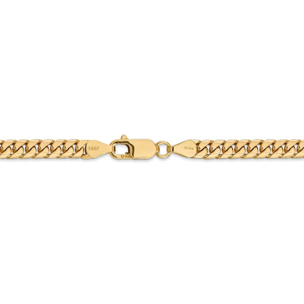 26" 14k Yellow Gold 5mm Solid Miami Cuban Chain Necklace