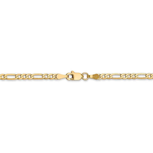 20" 14k Yellow Gold 2.75mm Flat Figaro Chain Necklace
