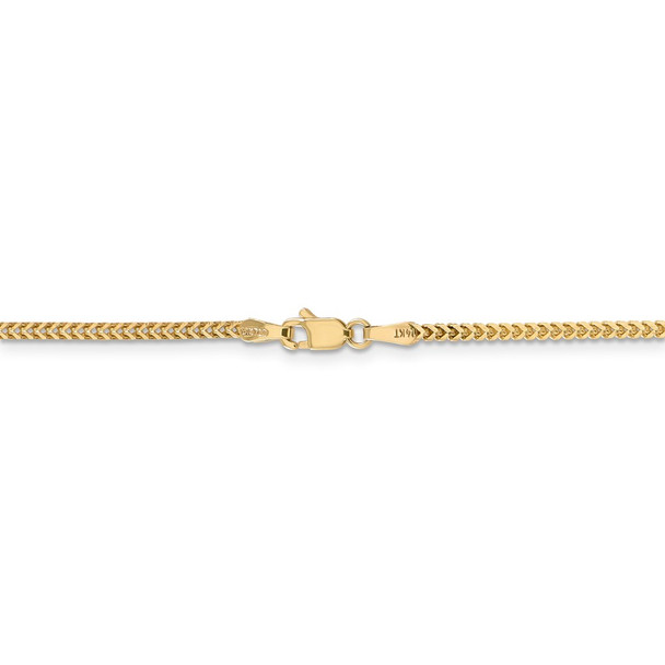 18" 14k Yellow Gold 1.5mm Franco Chain Necklace