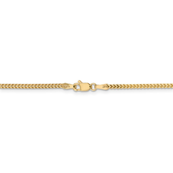 20" 14k Yellow Gold 1.5mm Franco Chain Necklace