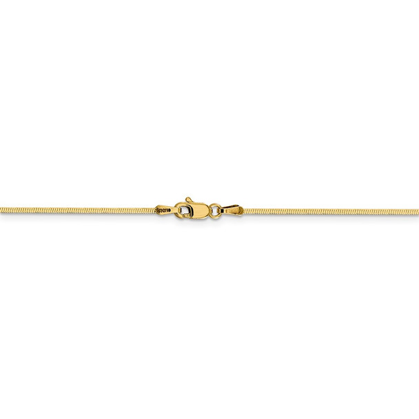 24" 14k Yellow Gold 1.4mm Octagonal Snake Chain Necklace