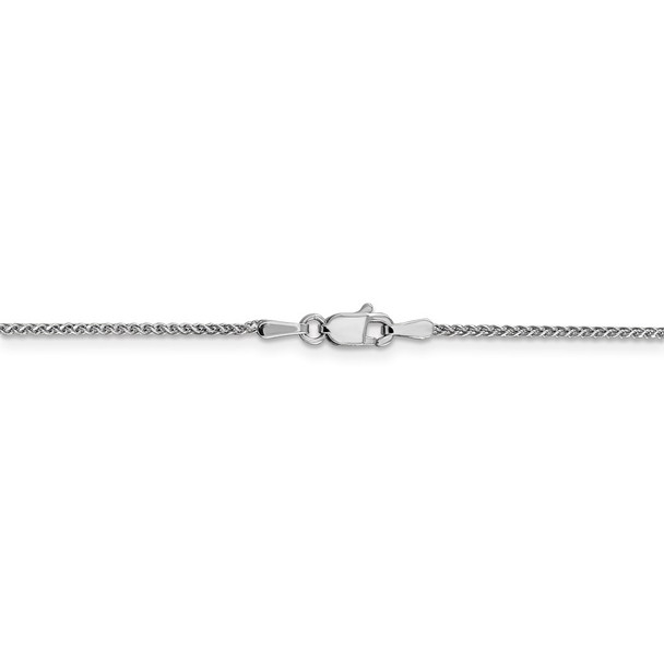 20" 14k White Gold 1.2mm Diamond-cut Spiga Chain Necklace