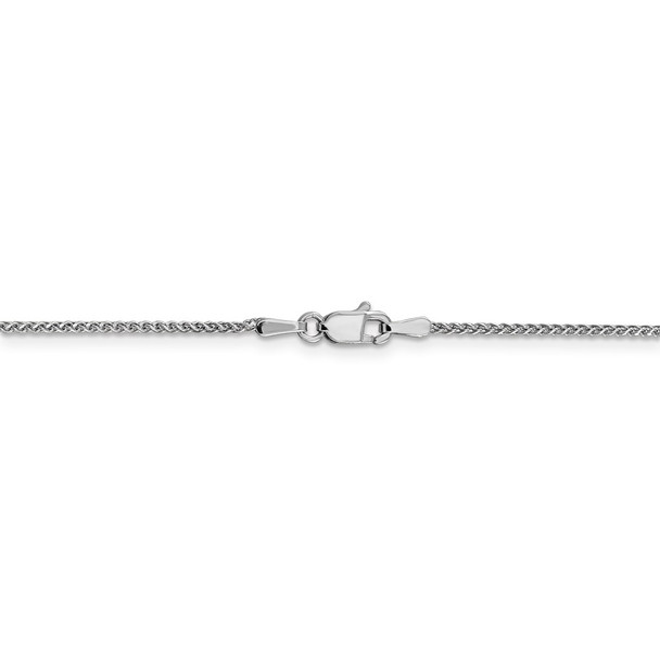 30" 14k White Gold 1.2mm Diamond-cut Spiga Chain Necklace