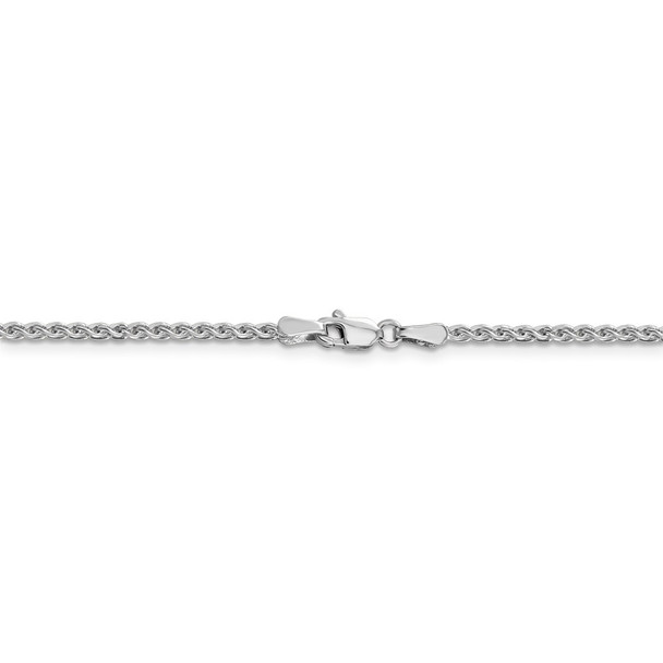 16" 14k White Gold 1.8mm Diamond-cut Spiga Chain Necklace
