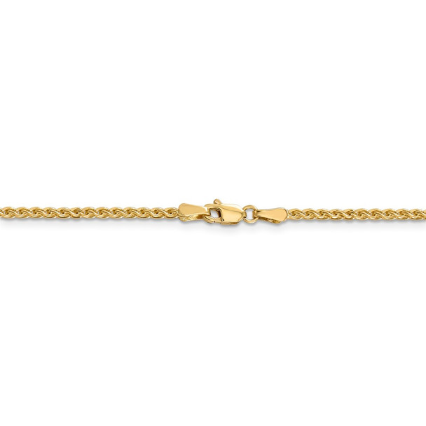 18" 14k Yellow Gold 1.8mm Diamond-cut Spiga Chain Necklace