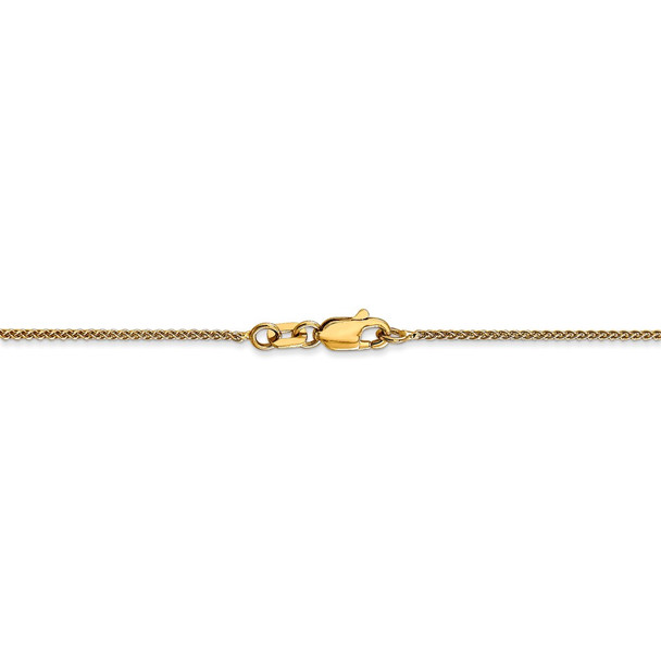 30" 14k Yellow Gold 1mm Spiga with Lobster Clasp Chain Necklace