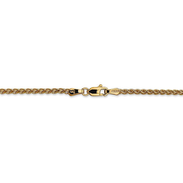 30" 14k Yellow Gold 2mm Spiga Chain Necklace