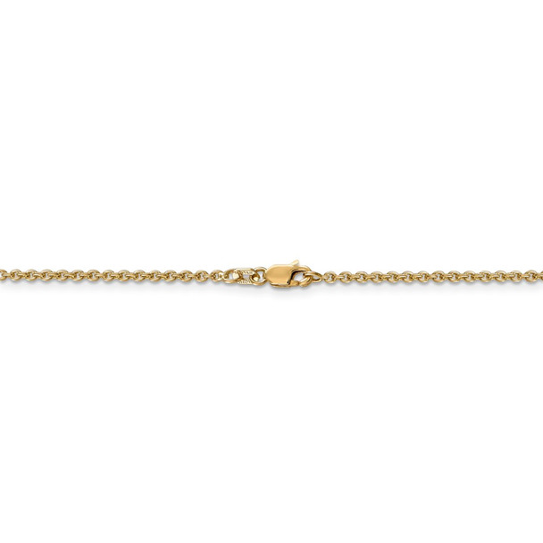 16" 14k Yellow Gold 1.8mm Forzantine Cable Chain Necklace