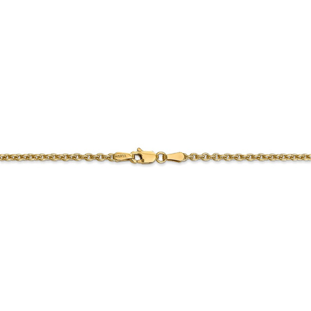 24" 14k Yellow Gold 2.2mm Forzantine Cable Chain Necklace
