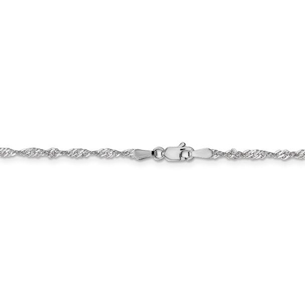 30" 14k White Gold 2.0mm Singapore Chain Necklace