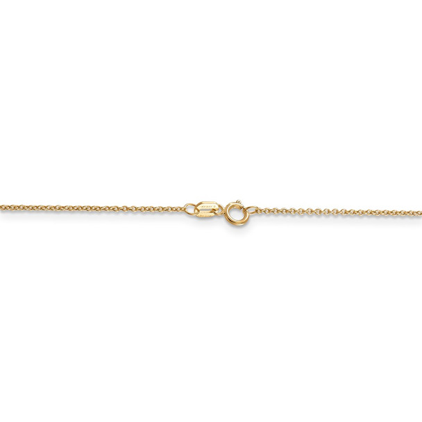 14" 14k Yellow Gold .9mm Cable with Spring Ring Clasp Chain Necklace