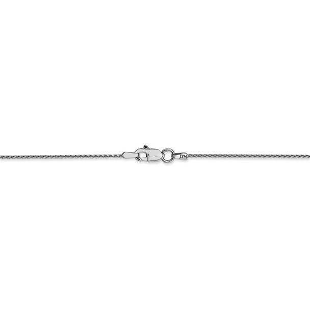 16" 14k White Gold 1mm Parisian Wheat Chain Necklace