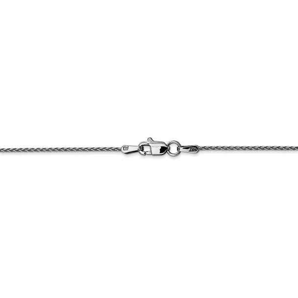 20" 14k White Gold 1.2mm Parisian Wheat Chain Necklace