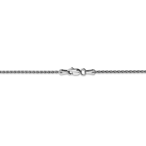 30" 14k White Gold 1.5mm Parisian Wheat Chain Necklace