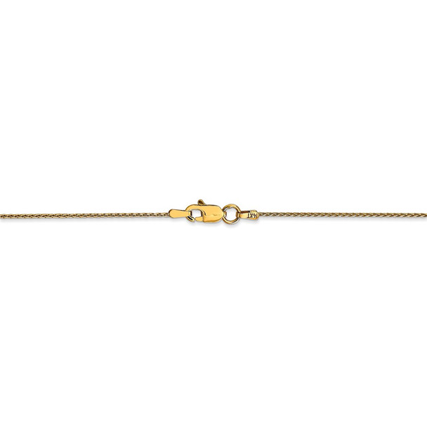 18" 14k Yellow Gold 1mm Parisian Wheat Chain Necklace