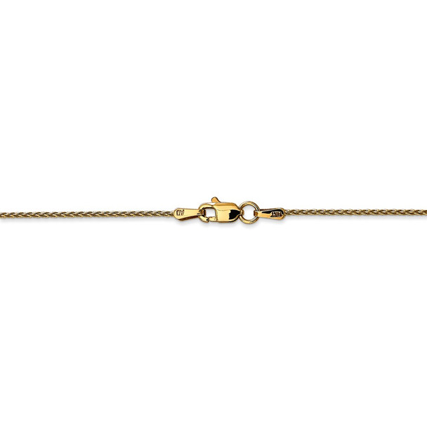 24" 14k Yellow Gold 1.2mm Parisian Wheat Chain Necklace