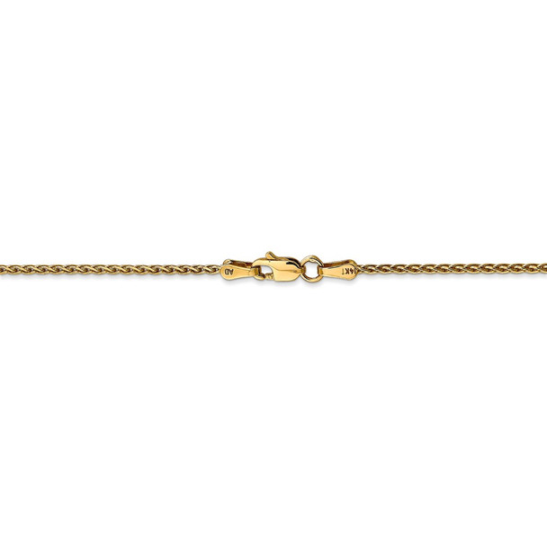 24" 14k Yellow Gold 1.5mm Parisian Wheat Chain Necklace