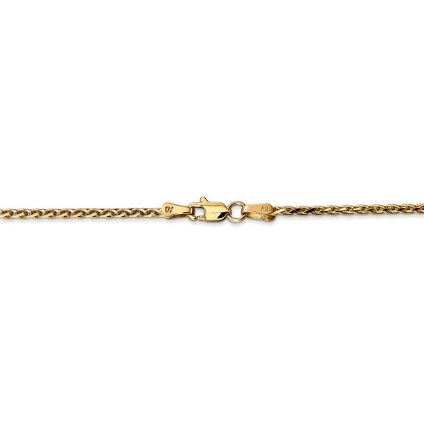 20" 14k Yellow Gold 1.9mm Diamond-cut Parisian Wheat Chain Necklace