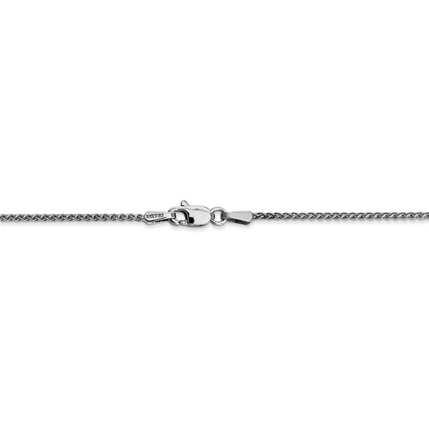 14" 14k White Gold 1.25mm Spiga Chain Necklace