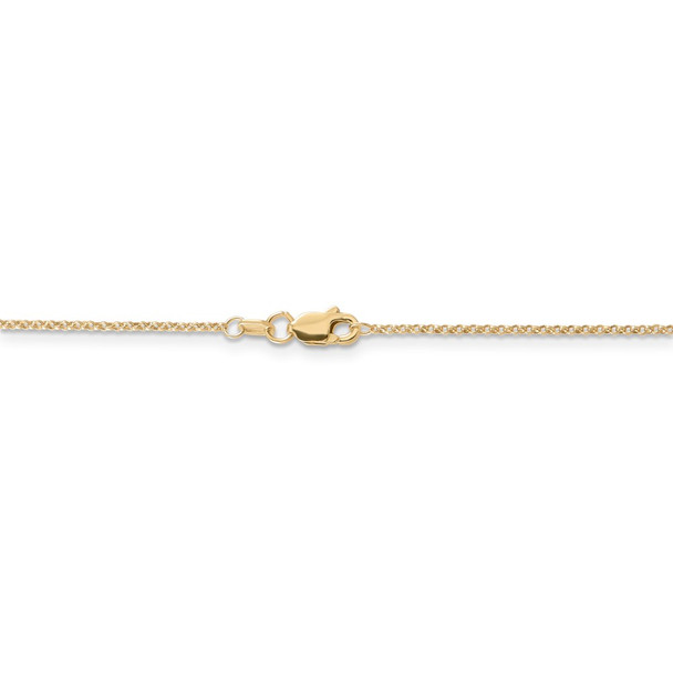 16" 14k Yellow Gold 1.15mm Rolo Pendant Chain Necklace