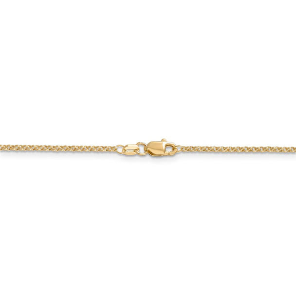 20" 14k Yellow Gold 1.55mm Rolo Pendant Chain Necklace