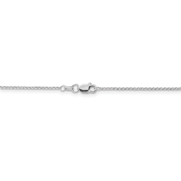 18" 14k White Gold 1.15mm Rolo Pendant Chain Necklace