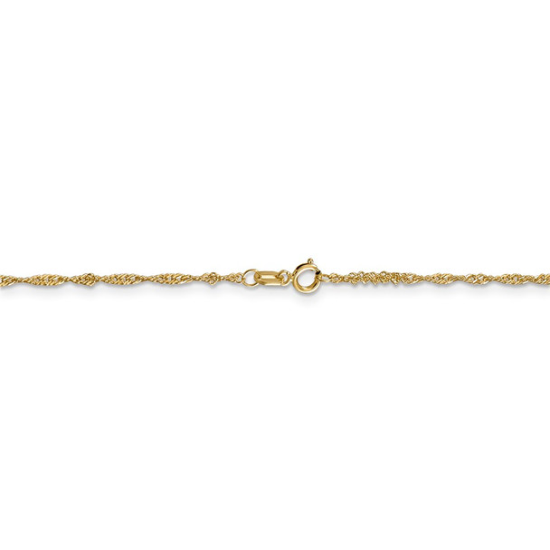 24" 14k Yellow Gold 1.4mm Singapore Chain Necklace