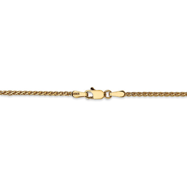 18" 14k Yellow Gold 1.4mm Diamond-cut Spiga Chain Necklace